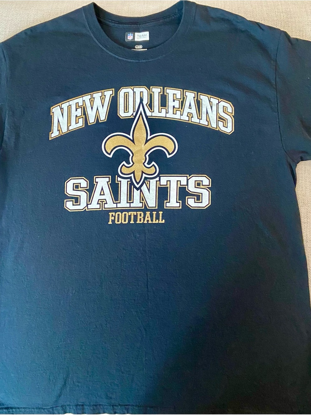 NFL New Orleans Saints Black and Gold Men’s  Short Sleeve Tee